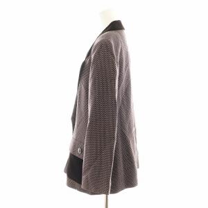 GIVENCHY スーツ セットアップ テーラードジャケット タイトスカート ひざ丈 ドット柄 42 茶 ブラウン /AN44