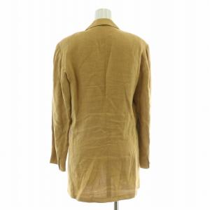 Max Mara テーラードジャケット アウター シングル 背抜き 麻 リネン 40 茶 ブラウン /BB