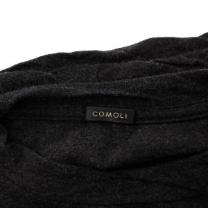 COMOLI 20AW ウール天竺クルーネックカットソー ニット 長袖 2 ブラック S03-05005 /KH