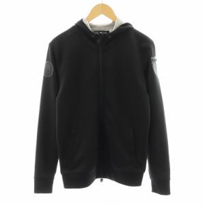 パーカー ジップアップ スカル ロゴ M 黒 ブラック /AN4