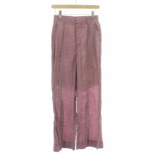 Bree front slit pants ブリーフロントスリットパンツ タック ジップフライ 2 紫