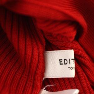 Edition リブニット ワンピース 23-02-74-02801 ロング ウール 長袖 S 赤 レッド /G