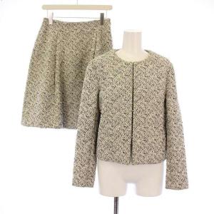 BAMBOOTWEED CROPPED EREW JKT バンブーツイードクロップドエレウジャケット ノーカラー