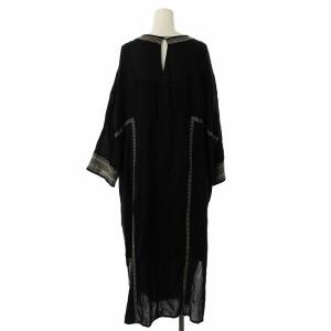 Ron Herman ワンピース ロング 長袖 ペチコート付き 刺繍 S 黒 ブラック /DK