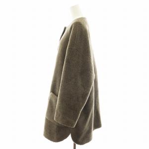 MILA OWEN MILAOWEN 20AW ノーカラーシャツカーブボアジャケット アウター F ベージュ 09WFJ204108 /AN41