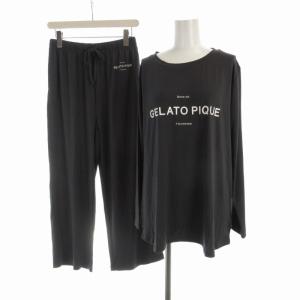 23AW ルームウェア 部屋着 ナイトウェア Tシャツ イージーパンツ 長袖 F グレー PWCT235208