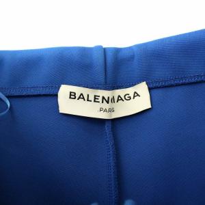 BALENCIAGA ヘムジップデザイン ジョガーパンツ 457954 センタープレス 36 青 ブルー /KU
