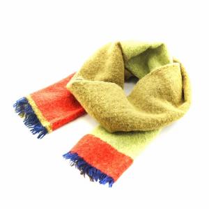 マフラー フリンジ マルチカラー 青 ブルー 緑 グリーン 赤 レッド /AN3