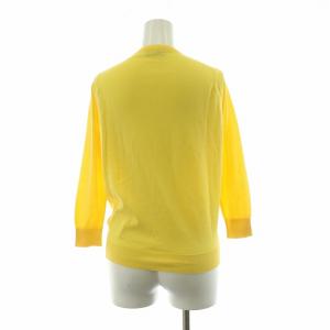 JOHN SMEDLEY カーディガン ニット 薄手 七分袖 S イエロー