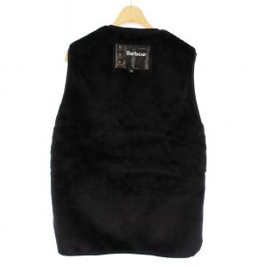 ファーライナーベスト アウター ジップアップ フェイクファー 34 黒