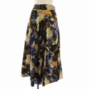 スプレッドアートプリントスカート フレア ロング 総柄 1 マルチカラー 500544003 /EE