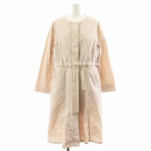 スプリングコート ノーカラーコート ロング丈 ライナー付き 2 ピンク CMTOBS0010 /AN38