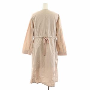 TOCCA スプリングコート ノーカラーコート ロング丈 ライナー付き 2 ピンク CMTOBS0010 /AN38