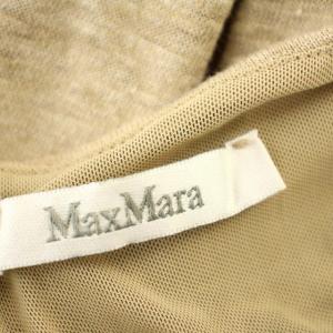 Max Mara リネン ワンピース 122127826700 半袖 ひざ丈 麻 38 ベージュ /G