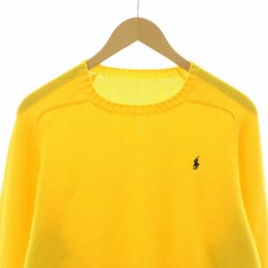 RALPH LAUREN ニット セーター プルオーバー 長袖 M イエロー M-010-0001