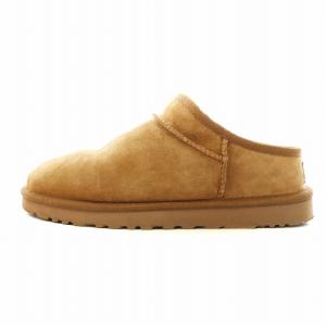 UGG australia ムートンスリッパ スリッポン ボア US8 ベージュ F27115G /AN6