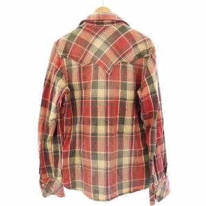 TMT L/SL PREMIUM CHECK SHIRT ウエスタンシャツ チェック 長袖 M 赤 TSH-F1406