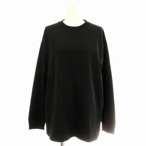 ロンT 長袖 Tシャツ カットソー 無地 00 黒 ブラック /G