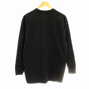 ATON ロンT 長袖 Tシャツ カットソー 無地 02 黒 ブラック /G