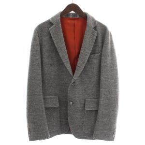 テーラードジャケット ブレザー アウター シングル 総裏地 ウール 50 グレー /BB