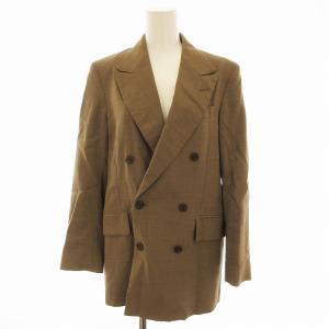 サマーウールダブルジャケット テーラー ダブル 36 茶 ブラウン 16222090490 /EE