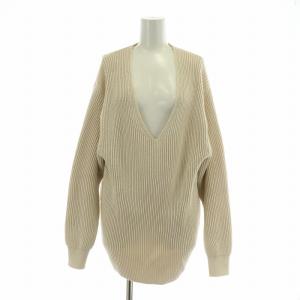 Code Lily Vネックプルオーバー リブニット 長袖 ストレッチ F ベージュ 21080500407010