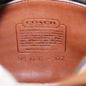 COACH オールドコーチ ショルダーバッグ 丸型 レザー 茶 ブラウン 0269-307