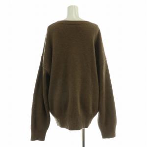 SEEALL ニット セーター 長袖 クルーネック 無地 薄手 ウール F 茶 ブラウン SAU11 KJ791D /BB