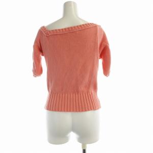 BURBERRY BLUE LABEL ニット セーター プルオーバー 変形 アシメ 半袖 38 ピンク FB510-206-14 /RO