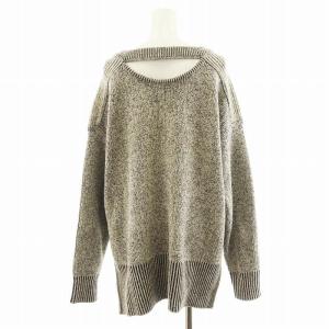 CLANE 23SS ダブルフェイス カット ネック ワイド ニット トップス W FACE CUT NECK WIDE