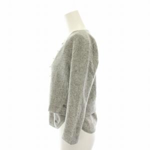 BURBERRY BLUE LABEL アンサンブル ニットカーディガン 長袖 ニット セーター ノースリーブ カシミヤ混 アンゴラ混 38 グレー