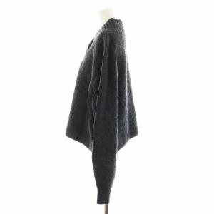 MUSE de Deuxieme Classe 23AW OLBIAアゼVネック プルオーバー ニット セーター 長袖 シルク混 絹 カシミヤ混 グレー