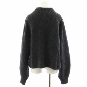 MUSE de Deuxieme Classe 23AW OLBIAアゼVネック プルオーバー ニット セーター 長袖 シルク混 絹 カシミヤ混 グレー