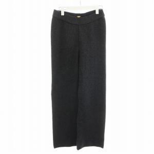 23AW OLBIA リブ ニットパンツ イージーパンツ シルク混 絹 カシミヤ 36 グレー 23030500406030