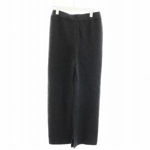 Deuxieme Classe 23AW OLBIA リブ ニットパンツ イージーパンツ シルク混 絹 カシミヤ 36 グレー 23030500406030