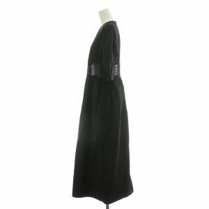 CLANE SWITCHING MESH ONE PIECE スイッチングメッシュワンピース フレア ミモレ ロング