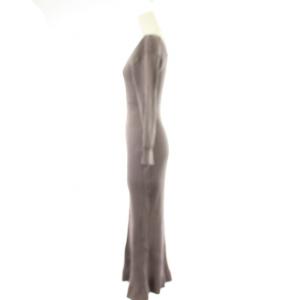 SNIDEL 23AW フロントボタンニットワンピース ロング F グレー SWNO235183