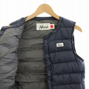 NANGA ホワイトレーベル WHITE LABEL ダウンベスト アウター M 紺 ネイビー