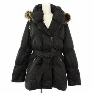 ダウンジャケット ラクーンファー アウター L 黒 P1240D-75C /TK