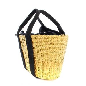 MUUN かごバッグ ハンドバッグ インナーバッグ付き ベージュ 黒 ブラック /KU