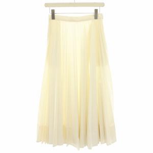 23AW プリーツスカート ロング ポリタフタ 36 白 ホワイト 3810500108 /YT