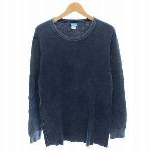 ロングスリーブサーマルTシャツ ロンT 長袖 インディゴ染め タグ付き L 青 ブルー GOLT1202IS