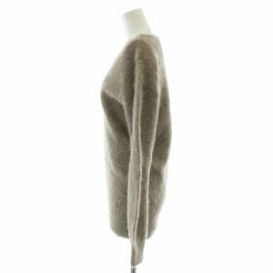 EPOCA シャギーニット 長袖 Vネック ストレッチ ウール カシミヤ混 40 グレージュ /BB