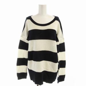 ニット セーター 長袖 ボーダー 白 ホワイト 140805004250 /EE