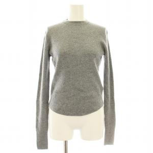 2610800076 ニット カットソー 長袖 クルーネック カシミヤ XS グレー /KU