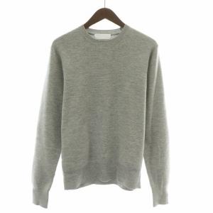 23AW wool CN Pullover ウールクルーネックプルオーバー ニット 長袖 ストレッチ 無地