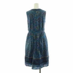 Lois CRAYON ノースリーブワンピース ペイズリー ロング M ブルー 13001746