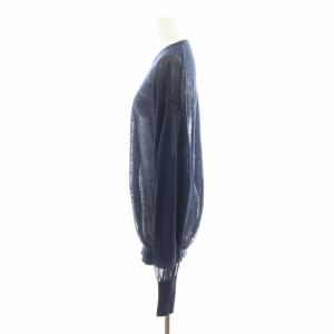 Ron Herman HERILL ラミーハイゲージクルーネック ニット カットソー 長袖 麻 リネン 1 紺 ネイビー 20-080-HL-8300-3