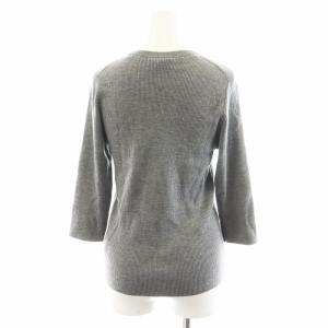 EVERYDAY I LIKE 23AW Rib クルーネックプルオーバー ニット カットソー 7分袖 グレー 23080520820030