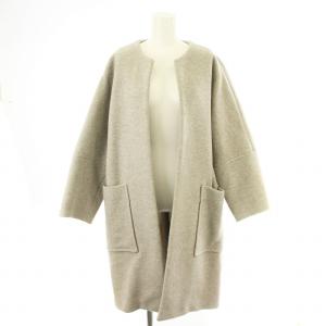 ノーカラーコート カシミヤ アウター 36 グレー 11085508906 /MM
